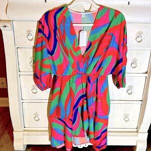 NWT vibrant print dress size Medium